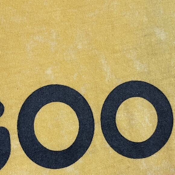 Forever 21 Yellow Good Vibes or Good Bye Graphic Special Wash T-shirt L - Picture 6 of 10